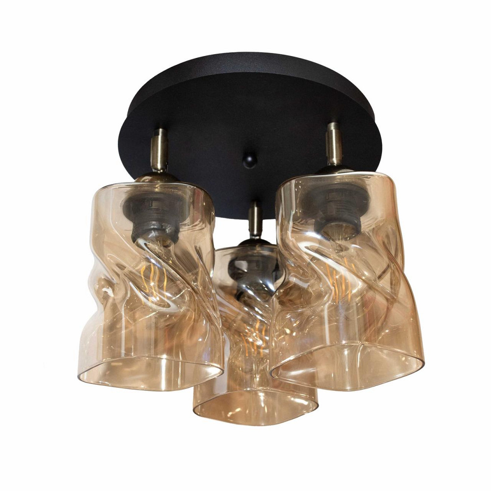 Светильник потолочный MSK Electric Tornado поворотный на круглой основе PL 202415-3R BK Одесса - изображение 3