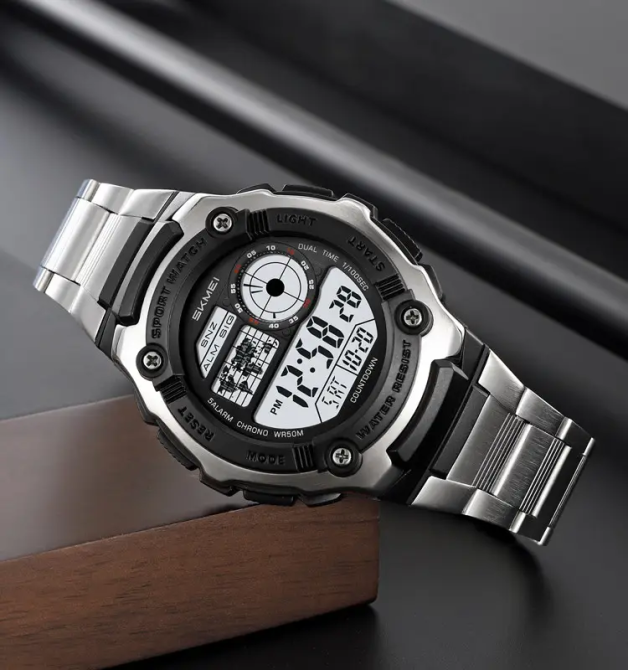 Часы мужские наручные Skmei 2473 Серебристый Киев - изображение 7