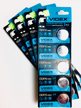 Батарейка літієва VIDEX CR2016 5 pcs BLISTER CARD Київ - фото 4