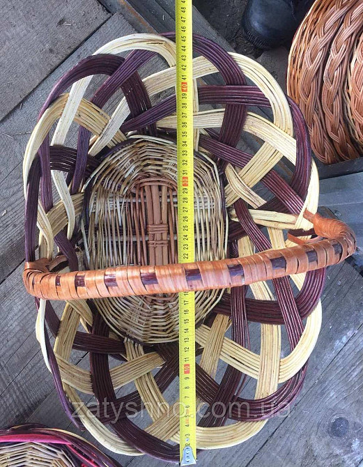 Корзина плетеная разноцветная  | корзинка красивая  | корзина из лозы Киев - изображение 1