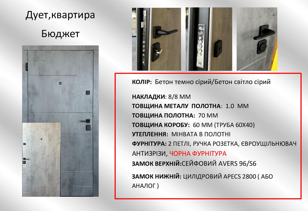 Двери квартирные Redfort, модель Дуэт комплектация Эконом Киев - изображение 9