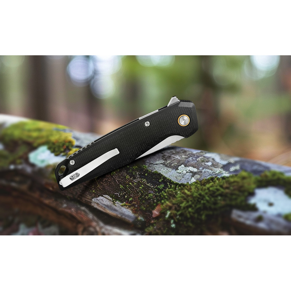 Ніж складаний туристичний Ruike P873-MB, (8.8 см)14C28N / G10 чорний Київ - фото 15