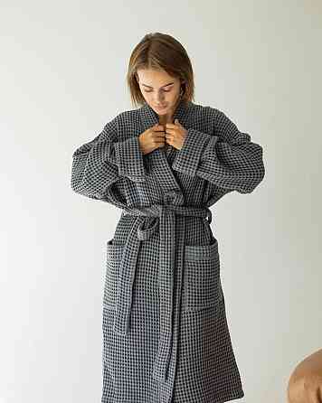 Жіночий халат з вафельної натуральної тканини Харків