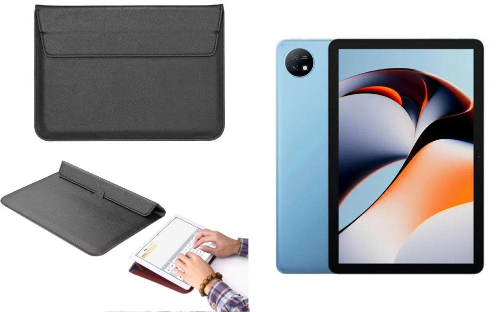 Чехол-конверт VitoCase для Blackview Oscal Pad 7, с функцией подставки для планшета Черный Киев - изображение 1