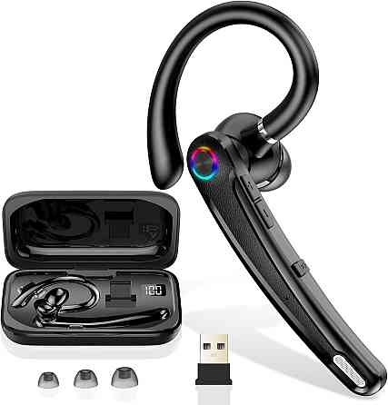 Бездротова телефонна гарнітура Atheewon U8 чорний V5.4 APTX Dual Mic CVC8.0/ENC multipoint 2 прист. 115 год кейс USB-C Київ