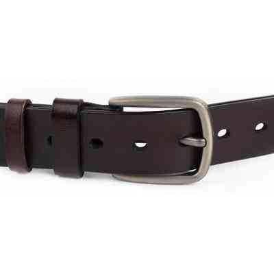 Ремень Vintage Мужской с затемненной пряжкой механика Коричневый (20315) Винница