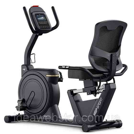 Горизонтальний велотренажер Hop-Sport HS-5000L Ranker чорно-золотистий Київ