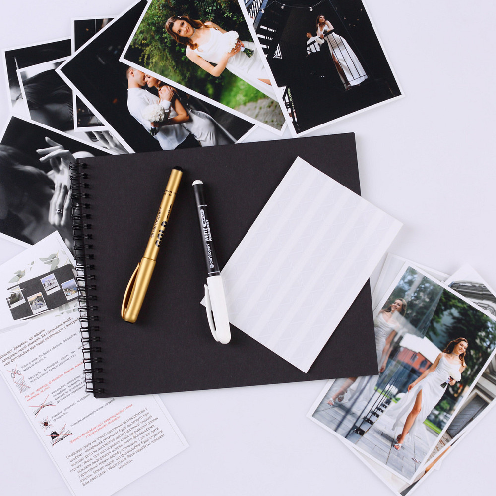 Альбом на пружині  20х23 см 20 сторінок + 2 маркери Чорний Тернопіль - фото 5