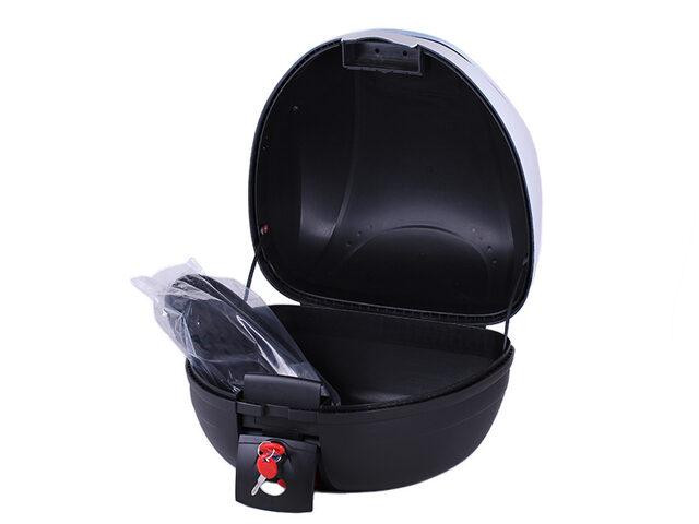 Кофр (багажник) для мотоцикла задній YM-0815P (V-32L) 43×41×32 білий з чорним Мукачево - фото 3