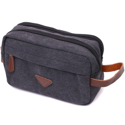 Сумка Vintage Для чоловіків на два відділення з текстилю Чорна (22233) Вінниця - фото 1