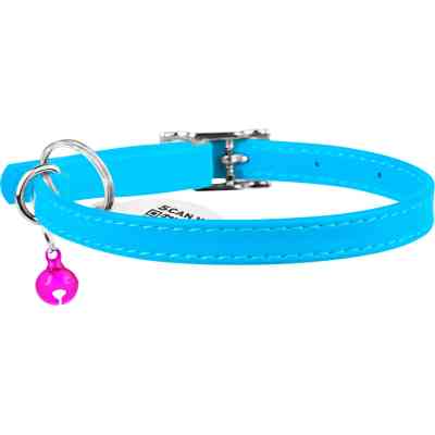 Ошейник для животных WAUDOG Glamour с QR паспортом Д 22-30 см голубой (32482) Винница