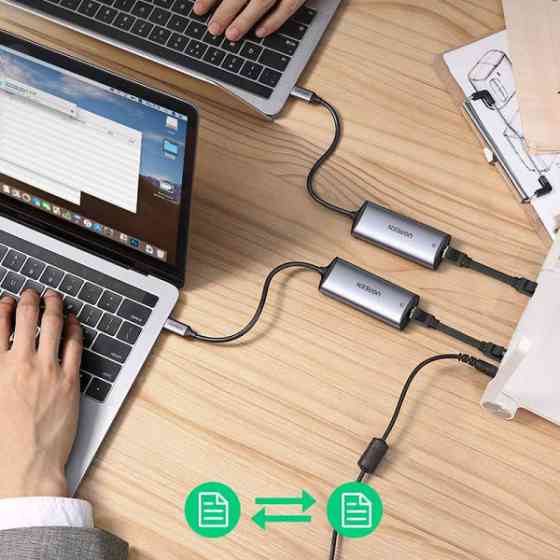 Перехідник USB3.1 Type-C --> Ethernet RJ45 1000Mb CM275 cірий Ugreen (70446) Київ