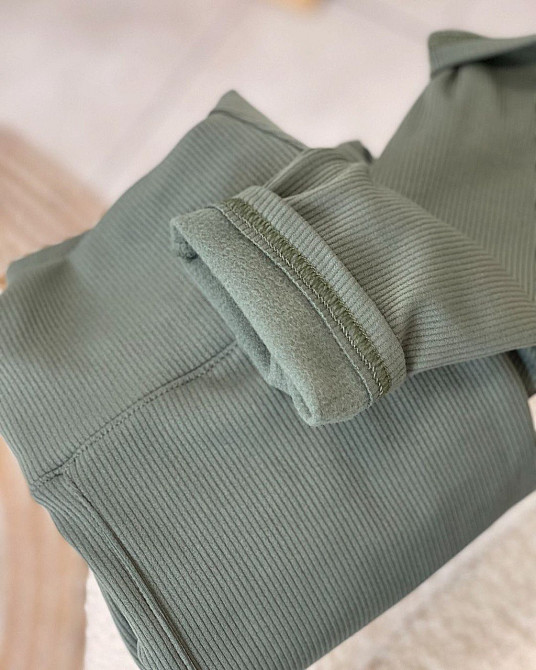 Лосины женские Lady Hurem 2395 рубчик широкий пояс утепленные хаки, хаки, L Одесса - изображение 4