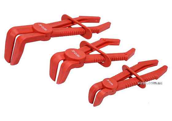 Затискачі для шлангів і патрубків YATO з фіксаторами, діаметрами до 13/17/32 мм, набір, 3 шт. [5/15] Одеса