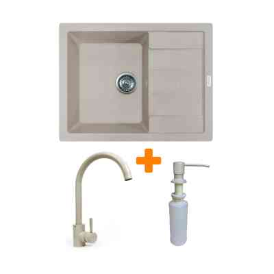 Мойка кухонная Adamant Anila Avena + змішувач та дозатор (182496900306) Винница