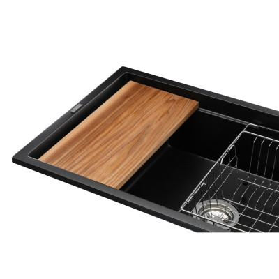 Мийка кухонна GRANADO Optimal Estella black (+ змішувач Badalona LUX inox + дозатор Redondo inox + коши (ksg0201) Вінниця - фото 10