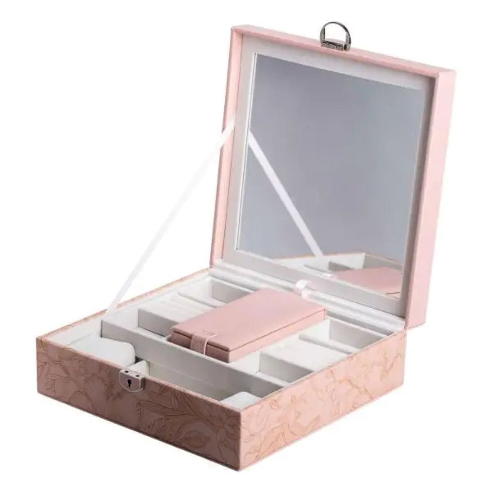 Скринька для прикрас з еко шкіри 2 яруси із замком органайзер для ювелірних виробів HP-5-22P Коломия - фото 4