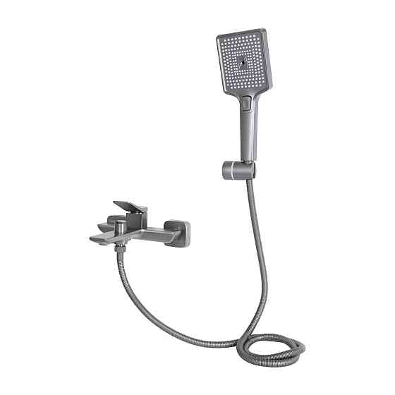 Змішувач для ванни Qtap Presto (з душовим гарнітуром) QTPRE259GRP45584 Graphite Київ