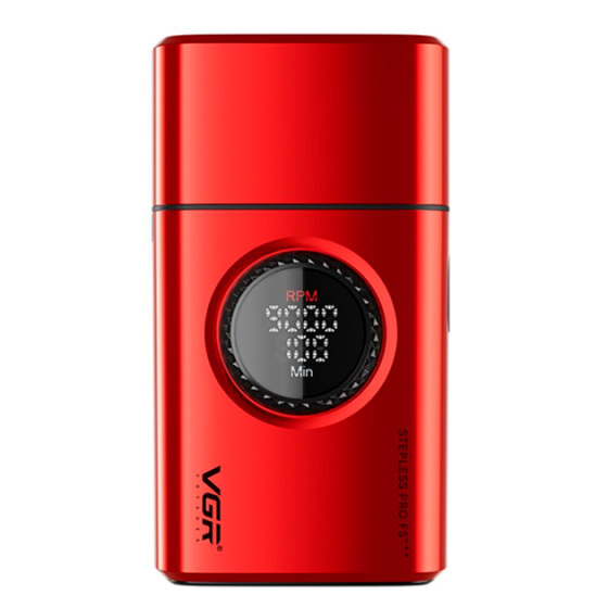 Электробритва аккумуляторная шейвер VGR V-378 9000RPM LCD + дорожная сумочка (Красный) Винница