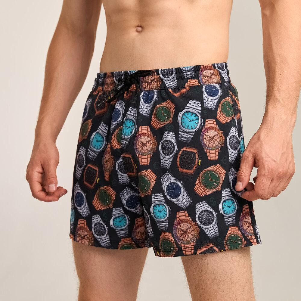 Принтовані чоловічі шорти для плавання Pobedov Pool day Hodynnyky Київ - фото 3