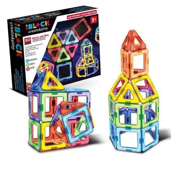 Дитячий магнітний конструктор PL-923-526, 30 деталей Вінниця