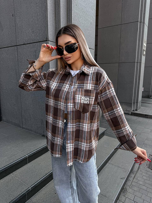 Женская рубашка в клетку (с накатом) Одесса - изображение 1