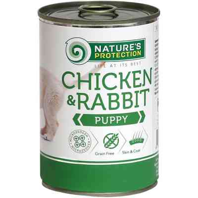 Консерви для собак Nature&apos;s Protection Puppy Chicken&amp;Rabbit 400 г (KIK45090) Вінниця