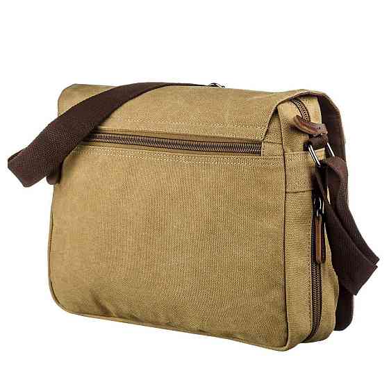 Текстильная сумка для ноутбука 13 дюймов через плечо Vintage 20188 Хаки Киев