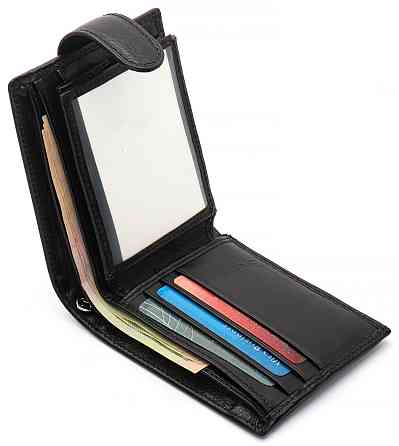 Черное классическое портмоне из натуральной кожи Marco Coverna MC-2003Н-1 Киев