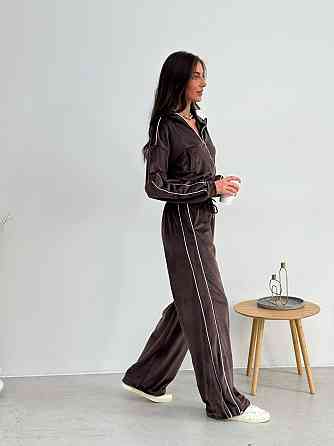 Велюровый костюм женский спортивный Шоколадный 48/52 Харьков