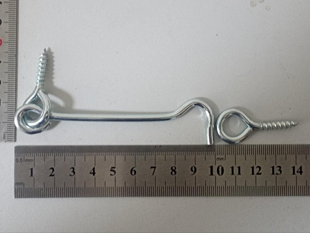 Гачок дверцяти в білому оцинку 100 мм "P-o" Київ - фото 1