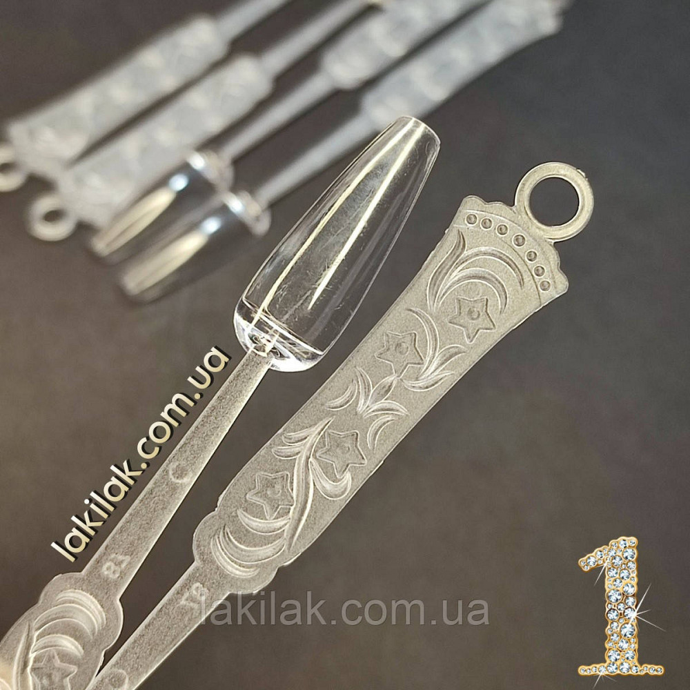 Фігурні тіпси №1 на кільці (25шт) прозорі Херсон - фото 1