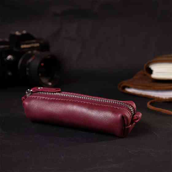 Жіноча шкіряна ключниця GRANDE PELLE 16790 Бордовий Київ