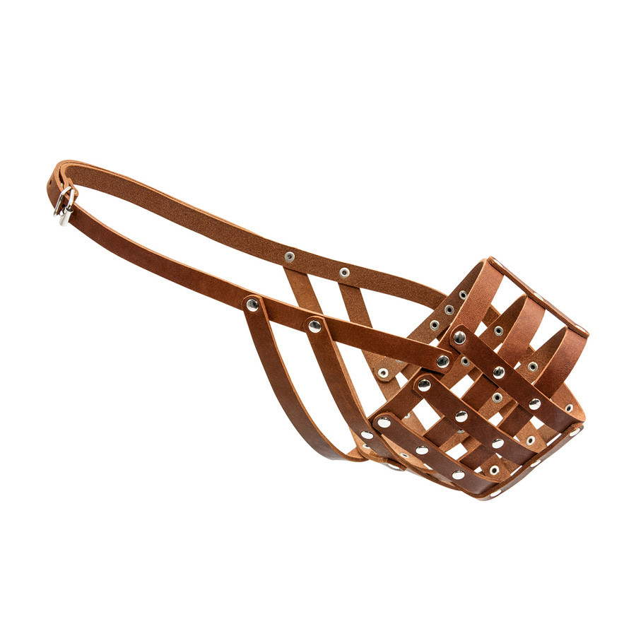 Намордник м'який "CoLLaR" №5 (кавказька вівчарка, московська сторожова, ньюфаундленд) коричневи Коломыя - изображение 1