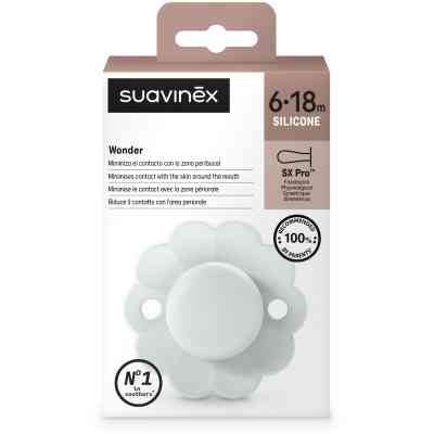 Пустушка Suavinex Wonder фізіологічна, 6-18 місяців, світло-блакит (308387) Вінниця