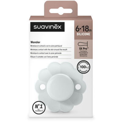 Пустушка Suavinex Wonder фізіологічна, 6-18 місяців, світло-блакит (308387) Вінниця - фото 3