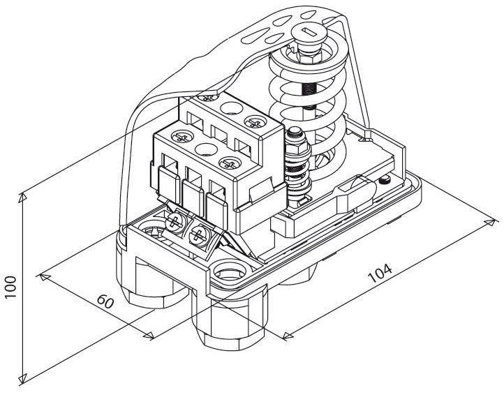 Реле давления Italtecnica PM/5 (1-5 bar) для насосов Тернополь - изображение 3