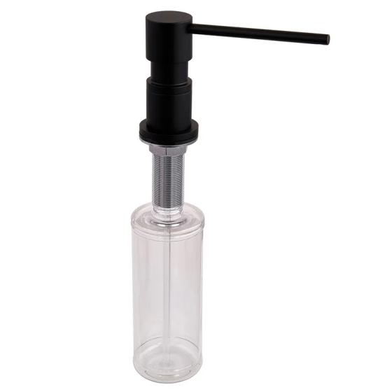 Дозатор для мийного засобу врізний Koer SDB-01-05 300 мл (колір чорний) (KR5626) Київ