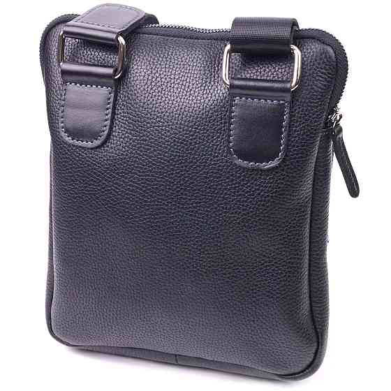 Мужская сумка из комбинированой натуральной кожи SHVIGEL 18720 Черная Киев