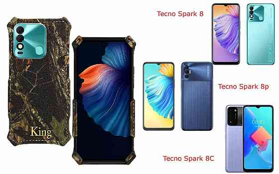 Бампер King для Tecno Spark 8, Spark 8p, Spark 8C, із посиленим корпусом, колір Дубок Київ