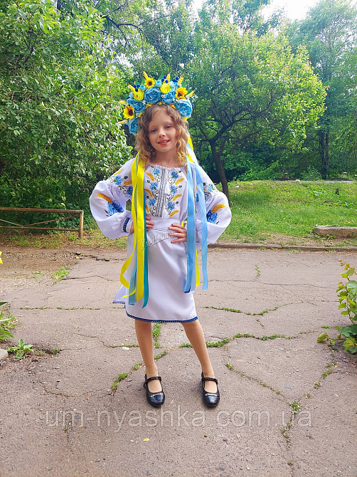 Детское вышитое платье с васильками и колосками Кривой Рог - изображение 2