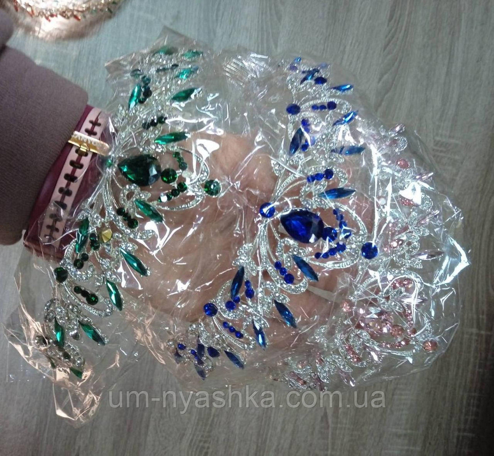 Диадема на обруче Корона изумрудная с камнями Кривой Рог - изображение 5
