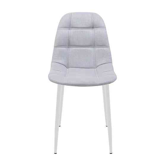 Стілець крісло м'який SplitDesign U Sorrento 23 білі ніжки Світло-сірий Київ