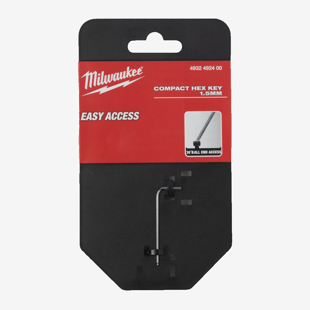 Ключ L-образный HEX хромированный компактный MILWAUKEE, 1,5мм Одесса - изображение 2