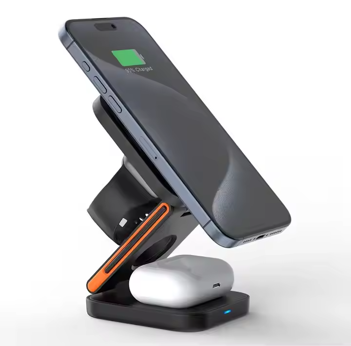 Бездротовий зарядний пристрій 3в1 UB03 (MagSafe) - Чорний Київ - фото 1