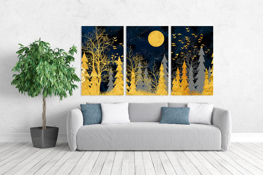 Модульна картина у вітальню/ спальню  Ліс    ART-125_3A Київ - фото 2