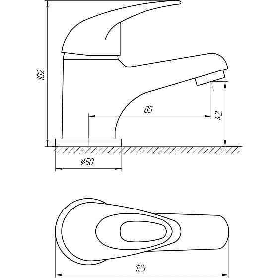 Змішувач для умивальника EcoMix ELIT EM-101 (000010050) Київ