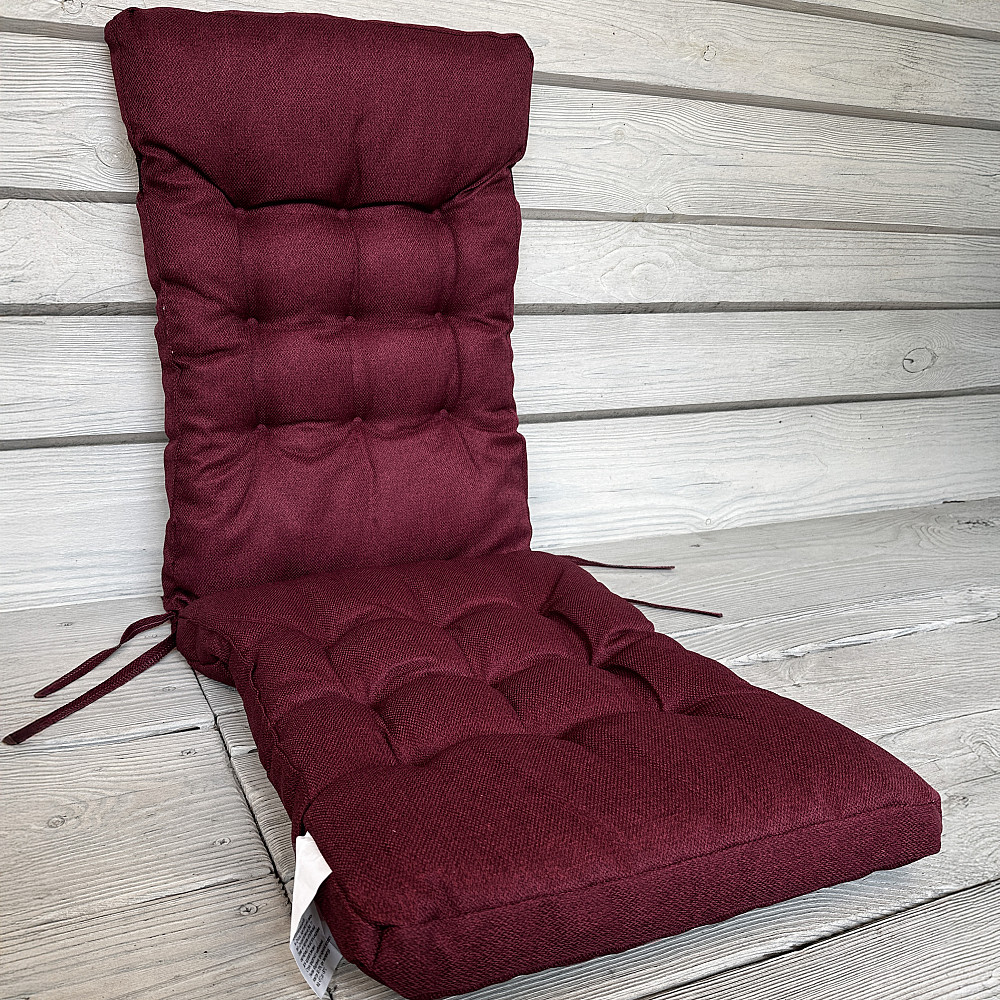 Подушка для стільців (40x120х4 см) подвійна Decorator Мальмо колір бордовий 84-171 Київ - фото 1