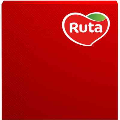 Салфетки столовые Ruta Колор 3 слоя 33х33 см Красные 20 шт. (4820023741676) Винница