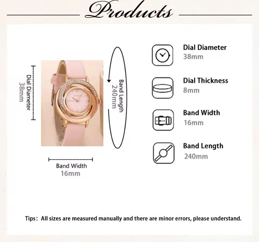 Подарочный набор для женщин наручные часы кольцо ожерелье и серьги в подарочной коробки золотой Киев - изображение 5